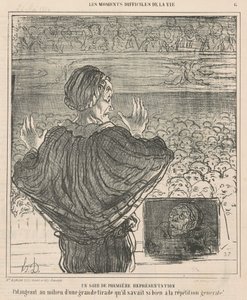 Una noche de primera representación de Honoré Daumier