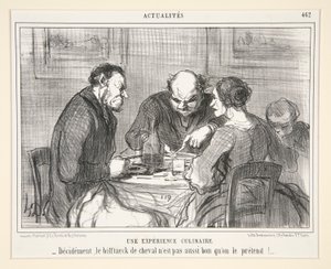 Una Experiencia Culinaria: Decididamente, el filete de caballo n de Honoré Daumier