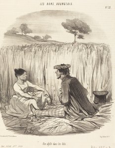 Una idilio en los trigos de Honoré Daumier