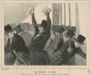 Una pánico en la bolsa de Honoré Daumier