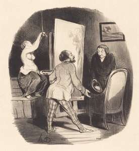 Una Posición Difícil de Honoré Daumier