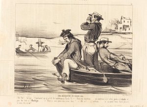 Un Encuentro en Plena Agua de Honoré Daumier