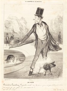 Una hora - Paseo en Luxemburgo de Honoré Daumier