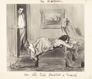 Una alumna trabajadora a domicilio de Honoré Daumier