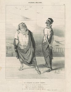 Un Encuentro de Alegres Augurios de Honoré Daumier