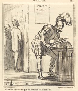 Utilizando los ratos libres... de Honoré Daumier