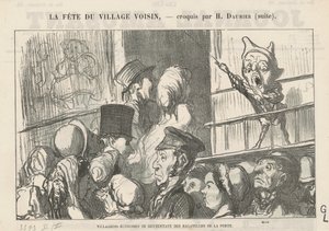Villageois économes se contentant ... ; En el campo, no hay huelgas de cocheros ... de Honoré Daumier