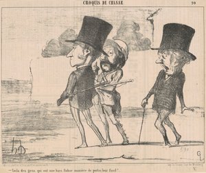 Aquí hay gente que tiene... una manera maldita... de Honoré Daumier