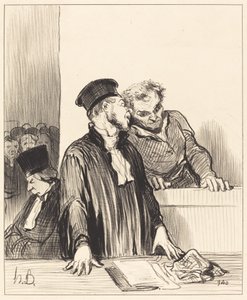 Voila le ministère public qui vous dit des choses... désagréables... de Honoré Daumier