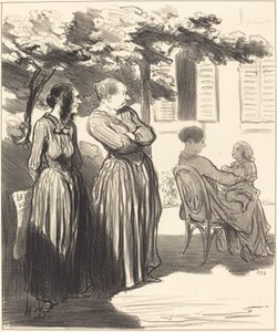 Voila una mujer que, a la hora solemne... de Honoré Daumier