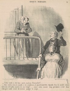 Su visita fue muy corta... de Honoré Daumier