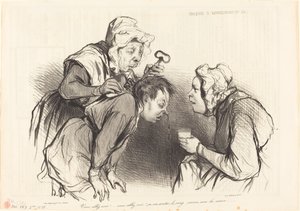 ¡Vas a ver!... eso va a detener la sangre... de Honoré Daumier