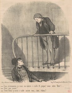 Disculpe: voy a sentarme a la mesa ... de Honoré Daumier