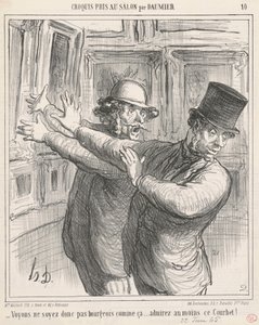 Veamos... ¡al menos admiren este Courbet! de Honoré Daumier