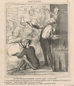 Vista de un taller... de Honoré Daumier