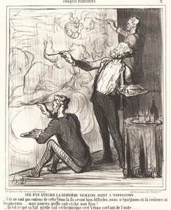 Vista de un taller... antes de la exposición de Honoré Daumier
