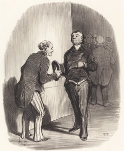 Vista de una antesala ministerial de Honoré Daumier