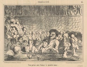 Vista tomada en los baños a cuatro sous de Honoré Daumier