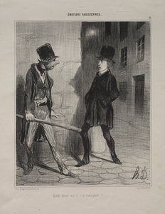 ¿Qué hora es, por favor? de Honoré Daumier