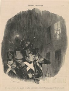 Lo que prueba que cuando se hace... patrulla de Honoré Daumier