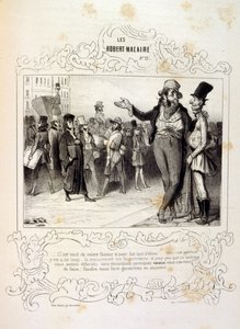 Ilustraciones sobre ideas y leyendas Philipon bajo el título Les Cent y Robert Macaire