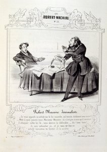Ilustraciones sobre ideas y leyendas Philipon bajo el título Les Cent y Robert Macaire de Honoré Daumier