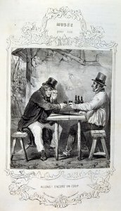 Ilustraciones sobre ideas y leyendas Philipon bajo el título Les Cent y Robert Macaire de Honoré Daumier