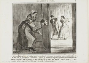 "- Eh, Baptiste, qué gritan estos dos desde hace una hora... ¡Seguro que se están peleando! - Oh no, hacen unos movimientos tan graciosos, es divertidísimo... Ya lo tengo: están ensayando una tragedia que representarán en la fiesta de Madame Follemèche... 