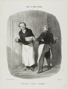 "- ¡Abre..... soy yo.... el estofado de ternera!", plato 17 de Tout Ce Qu