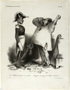 "- ¡Señor! Lisboa ha sido capturada. - aaaah!!... y yo soñaba que había luchado valientemente!," placa 304 de Honoré Victorin Daumier