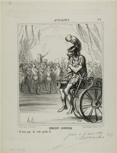 Un concierto europeo. No se permite participar en esta parte, placa 171 de Actualités de Honoré Victorin Daumier