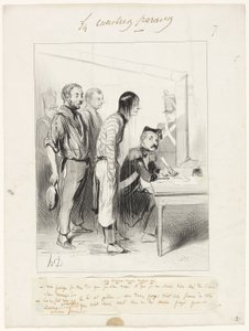 Un hombre salvado contra su voluntad, plato siete de Les Canotiers Parisiens de Honoré Victorin Daumier