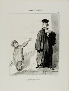 Un litigante bastante insatisfecho, lámina 26 de Les Gens De Justice de Honoré Victorin Daumier