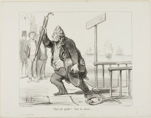 "Todo está perdido - salva la caja" de Honoré Victorin Daumier