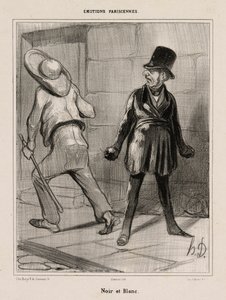 Blanco y negro, lámina 23 de Émotions Parisiennes de Honoré Victorin Daumier