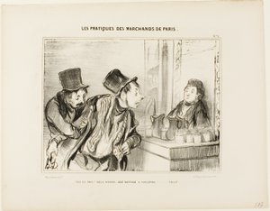 "¿Todo está pagado Y no insultamos a nadie... Adiós", plancha 31 de Types Parisiens de Honoré Victorin Daumier