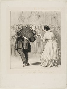 Se deleita con la pelota, plato 10 de Les Banqueteurs de Honoré Victorin Daumier