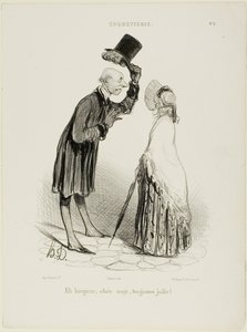 "Hola, Angel, siempre guapa...", plato 3 de Coquetterie de Honoré Victorin Daumier