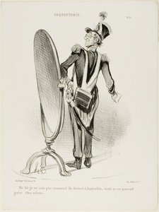 "De hecho, no sé qué aspecto tenían en Austerlitz, pero difícilmente podrían haber tenido mejor aspecto", placa 7 de Coquetterie. de Honoré Victorin Daumier