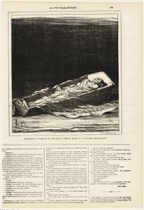 Mientras tanto, siguen insistiendo en que nunca ha estado mejor, placa 183 de Actualités de Honoré Victorin Daumier