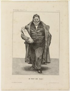 Mr. Pot De Naz.., placa 270 de Cartooning Celebrities de Honoré Victorin Daumier