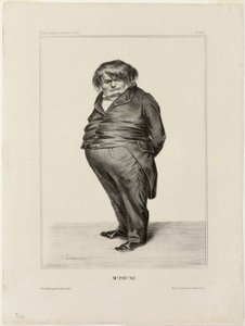 Mr. Prune, lámina 288 de Célébrités de la Caricature de Honoré Victorin Daumier