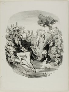 ¡Oh ráfaga! ... ¡las uvas realmente no son buenas este año!, plato 24 de Pastorales de Honoré Victorin Daumier