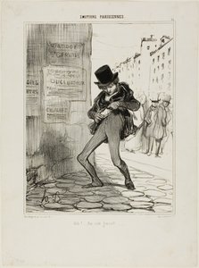 ¡Robado! Empty-Pocket Street..., plato 13 de Émotions Parisiens de Honoré Victorin Daumier