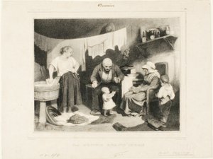 La buena abuela, plancha 55 de Honoré Victorin Daumier