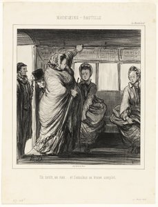 La línea de autobús Madeleine-Bastille. Una nimiedad, una nada... y el autobús está lleno de Honoré Victorin Daumier