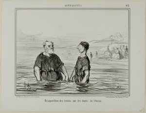 Reaparición de los Tritones del Mar, lámina 412 de Actualités de Honoré Victorin Daumier
