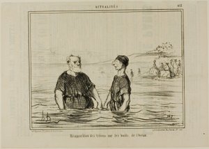 Reaparición de los Tritones del Mar, lámina 412 de Actualités de Honoré Victorin Daumier