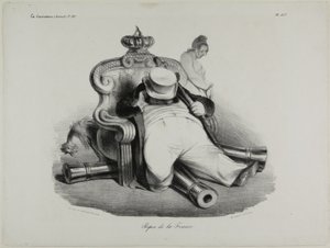 El reposo de Francia, plancha 417 de Honoré Victorin Daumier