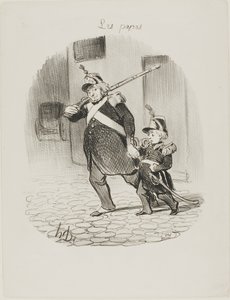 El día del gran desfile, plato 6 de Les Papas de Honoré Victorin Daumier